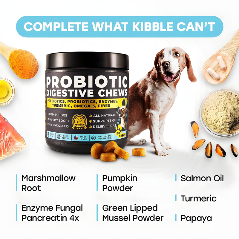 Pup Choice Probiotics for Dogs – Vet & PhD Formulated Digestive Car