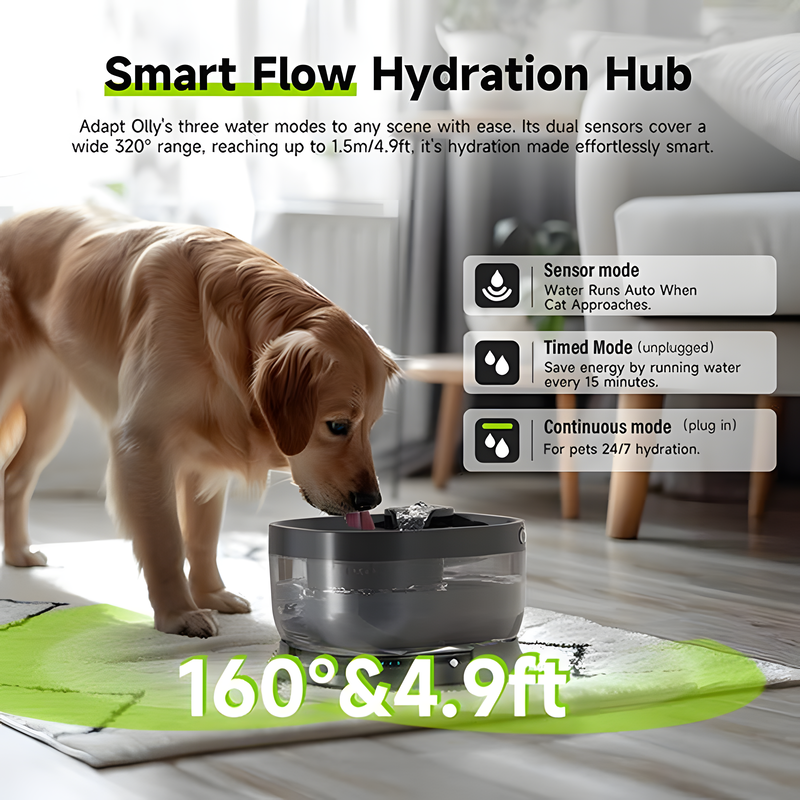 APETDOLA Wireless Dog Water Fountain – 7L Automatic Ultra-Quiet Dispenser with 3 Modes for Large Dogs