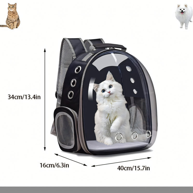 Transparent Bubble Cat & Small Pet Backpack – Breathable Capsule Carrier for Travel