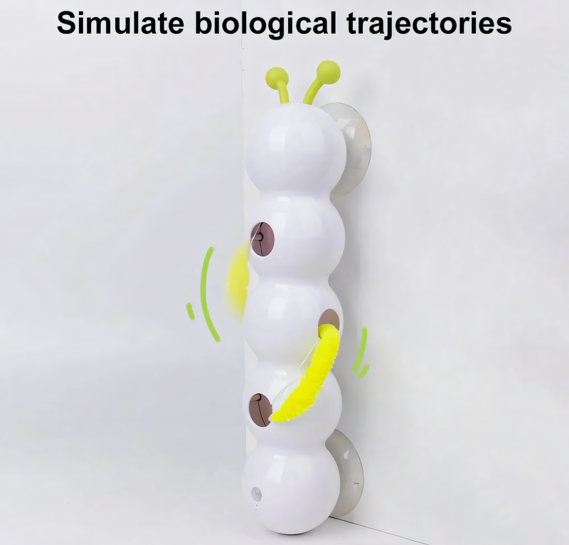 Caterpillar Motion-Activated Cat Toy – Rechargeable Automatic Teasing Toy with Tail for Indoor Cats