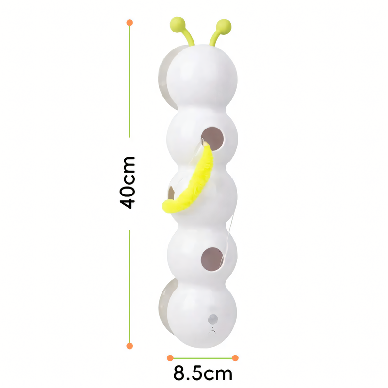 Caterpillar Motion-Activated Cat Toy – Rechargeable Automatic Teasing Toy with Tail for Indoor Cats