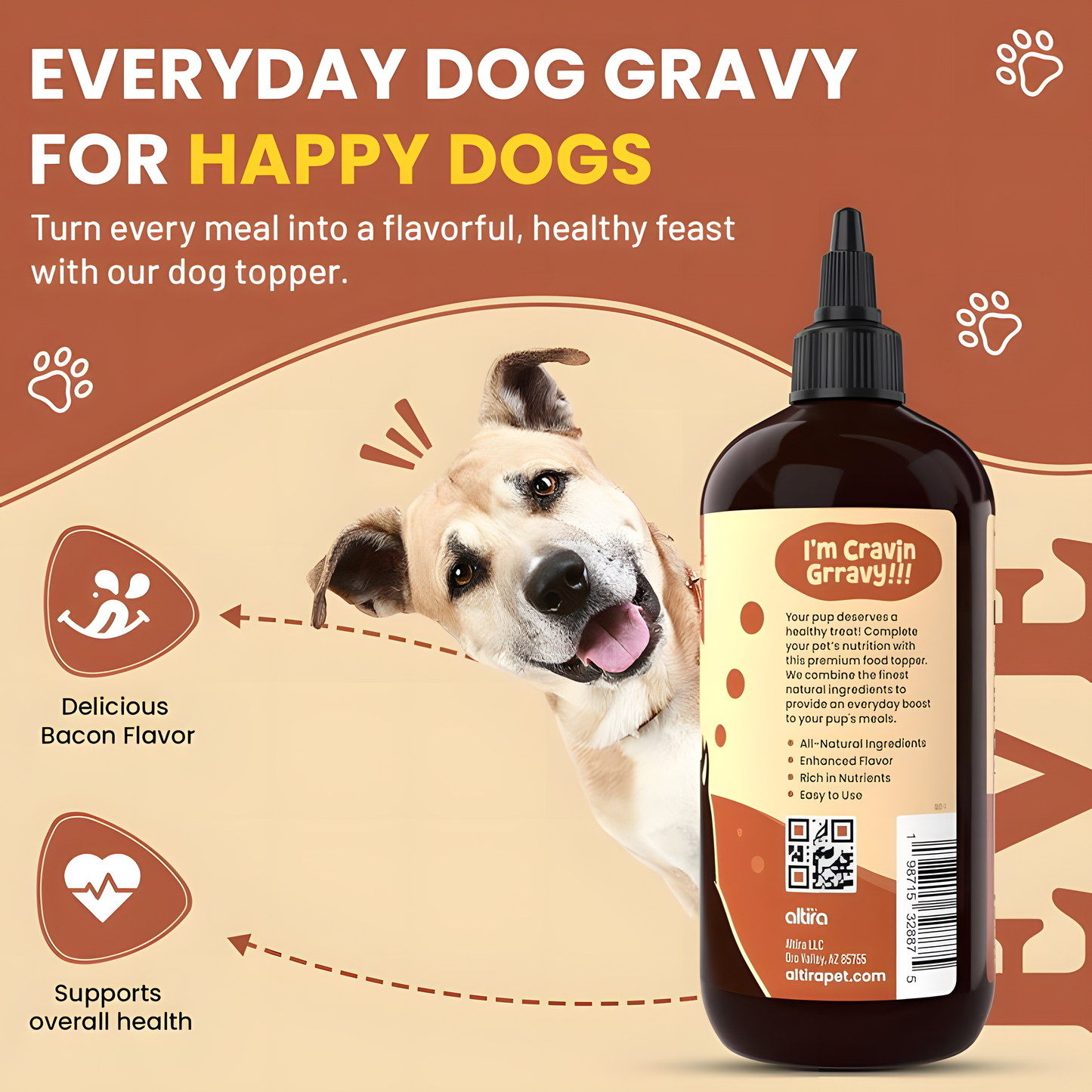 Premium Wet Dog Food Topper - Healthy Gravy for All Breeds