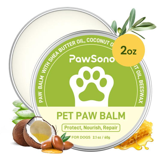 Dog Paw Balm for Dogs & Cats, Natural Ingredients Lick-Safe Dog Paw Pad Balm, Moisturizer & Soother for Dry Crackedpaws & Noses|Dog Paw Protection from Snow, Hot Pavements, 1 Pack | 2Oz