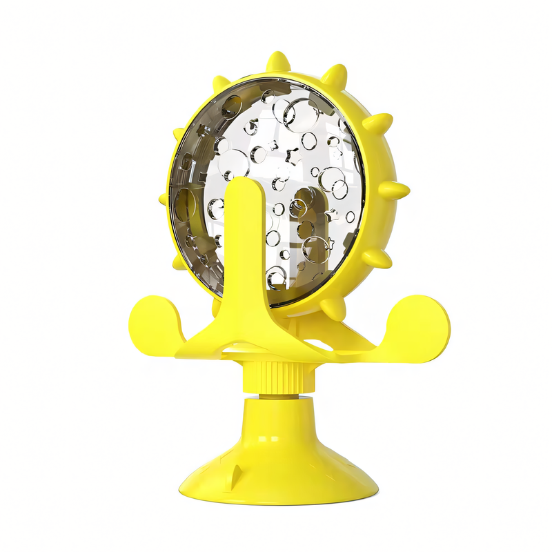 Interactive Treat Dispenser Toy – Rotatable Wheel for Cats & Small Dogs, Slow Feeder for Puppies & Kittens, IQ-Boosting Fun