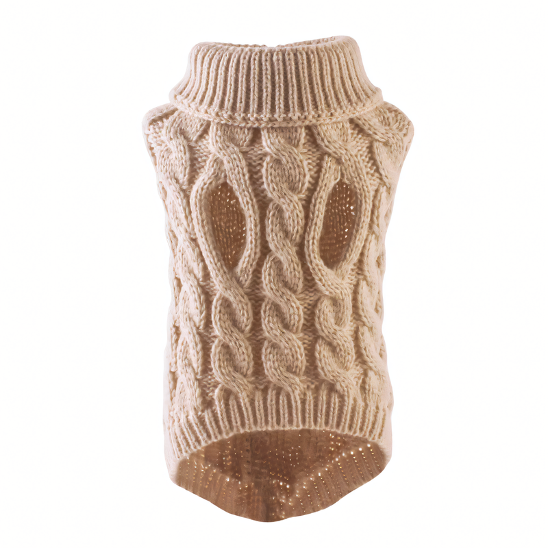 Winter Warm Puppy Sweater – Soft Turtleneck Dog & Cat Clothes for Small and Medium Breeds