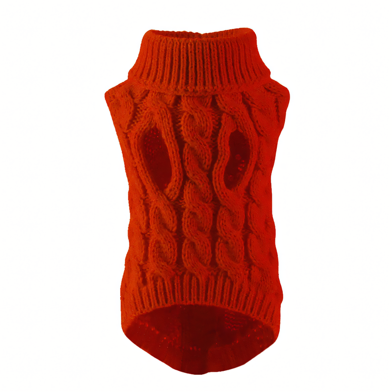 Winter Warm Puppy Sweater – Soft Turtleneck Dog & Cat Clothes for Small and Medium Breeds