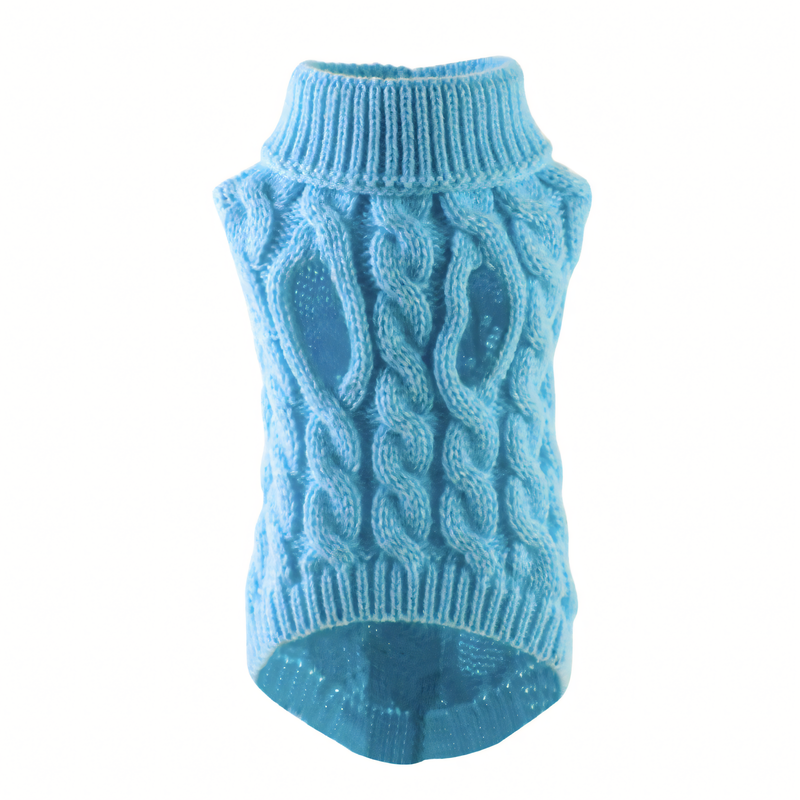 Winter Warm Puppy Sweater – Soft Turtleneck Dog & Cat Clothes for Small and Medium Breeds