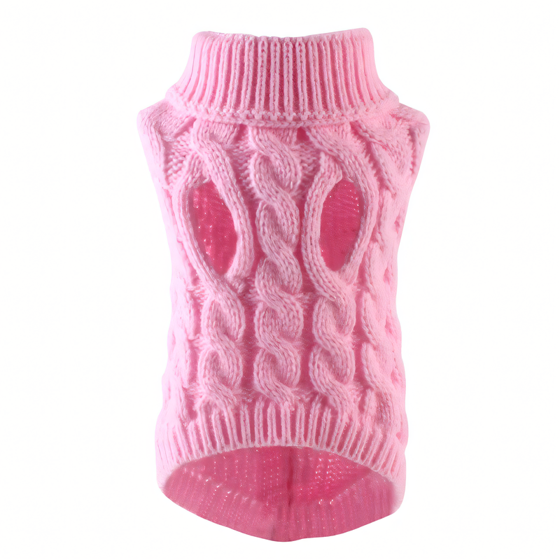 Winter Warm Puppy Sweater – Soft Turtleneck Dog & Cat Clothes for Small and Medium Breeds